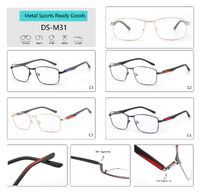 Metal sport eyeglasses frame for men with 360° rotating spring hinges Big City DS-M31