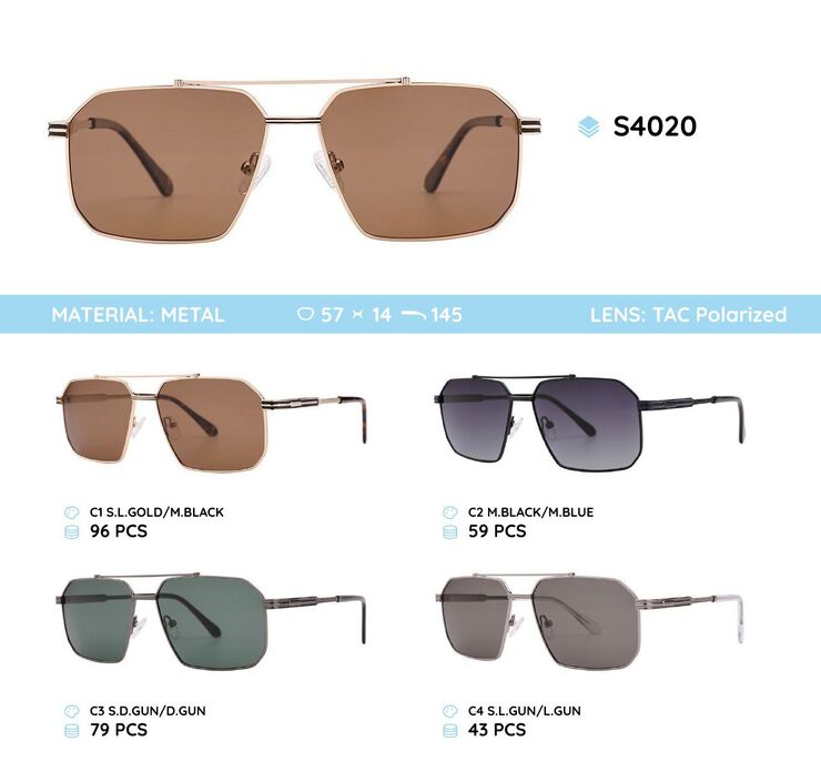 Metal frames polarized sunglasses S4020