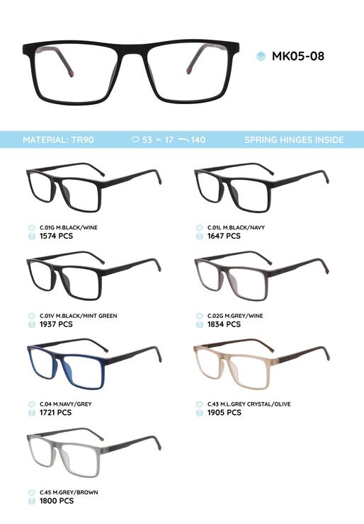 TR-90 plastic frames for glasses MK05-08