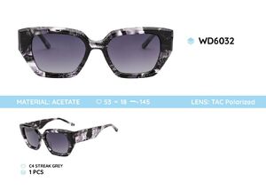 Plastic acetate frame polarized sunglasses WD6032