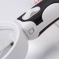 Magnifier with universal backlight, magnifying glass with handle 77390B-XX, diameter 90 mm, magnification: 5Х