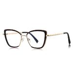 Оправа женская металлическая + пластик TR90, линзы-блюблокеры с защитой от ультрафиолета и синего света More FCS3152