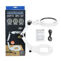 Лупа настольная с подсветкой 3B-1F-XX, увеличение: 6X, 12X