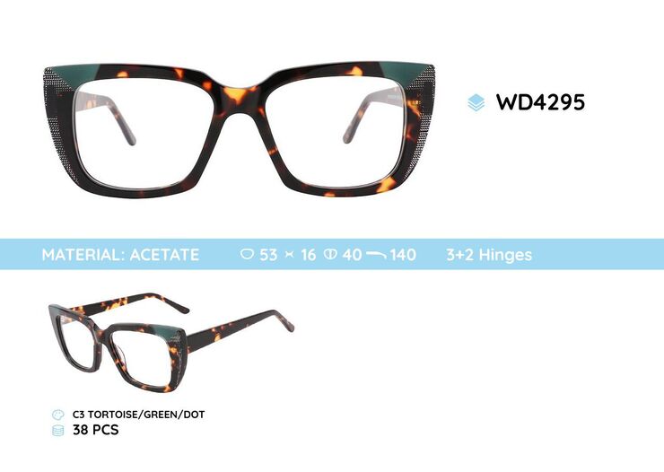 Plastic acetate eyeglasses frame for women WD4295