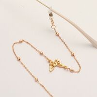 Металлическая нескользящая цепочка золотого цвета, с бабочкой, для очков и масок GL1869