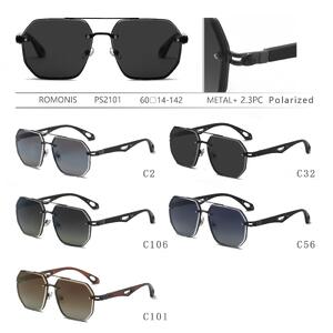 Polarized metal sunglasses for men Romonis PS2101-R