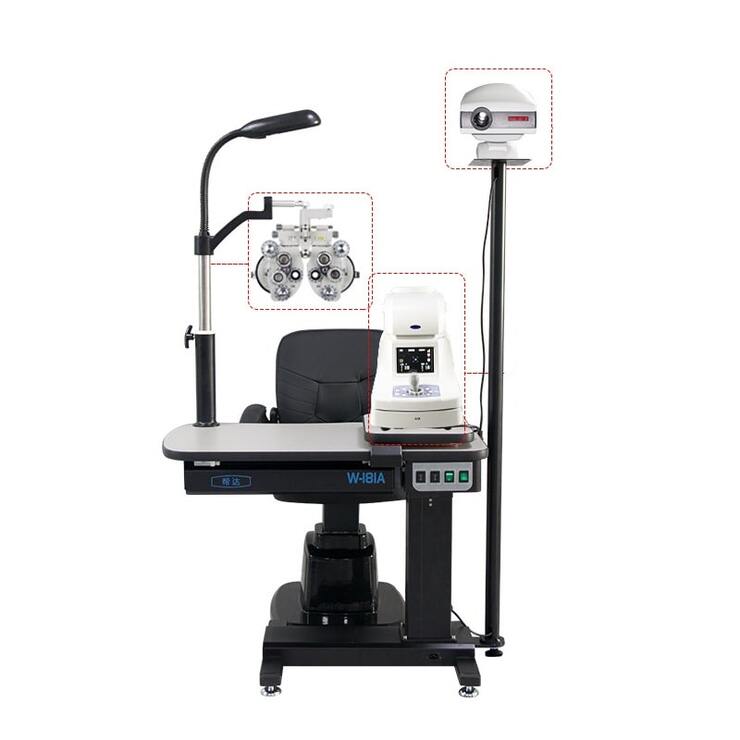 Рабочее место офтальмолога, комбинированный стол + кресло W-181A, столешница 900*500 мм