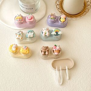Mini soft contact lens kit retractable W-CT35熊兔彩虹