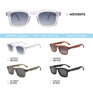 Plastic acetate frame polarized sunglasses WD1585PS
