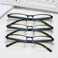 Metal eyeglasses F1689, diopters from 0.00 to -6.00, not centered