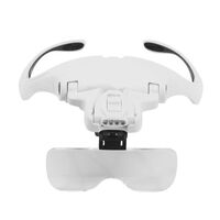 Binocular magnifier with backlight, magnifying glass with head mount 9892B2B-XX, magnification: 1X, 1,5X, 2X, 2,5X, 3,5X