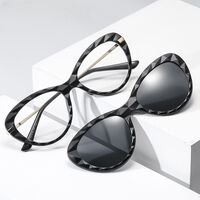 Plastic frame with flex + polarized sun protection magnet clip-on El Dorado EL2352D