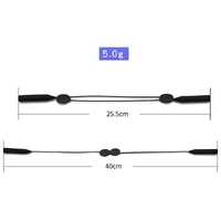 Silicone string eyeglasses holder + stopper, 25-40 cm
