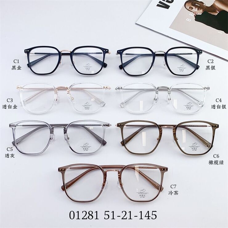 Оправа гибридная, металл + TR90, линзы с Blue Block покрытием SANTA 01281