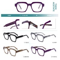 Plastic frames for glasses, thick acetate Big City H2807