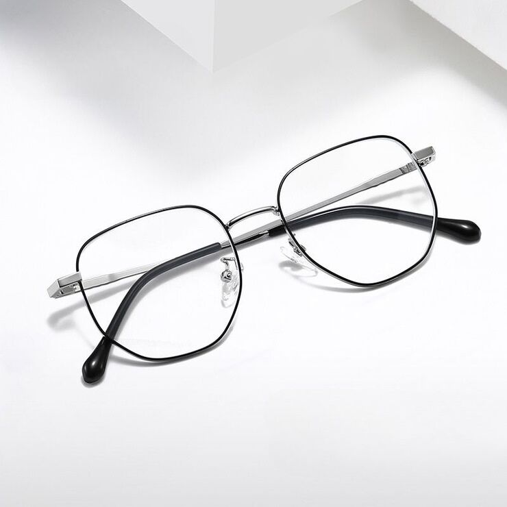 Metal glasses with blue light and UV protection 9676-2-GT