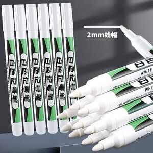 Маркер белый - масляная нестираемая быстросохнущая ручка для маркировки различных поверхностей