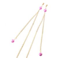 Metal non-slip chain, with pearl beads, for glasses and masks GL187