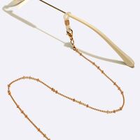 Металлическая нескользящая цепочка золотого цвета, с бусинами, для очков и масок GL1645