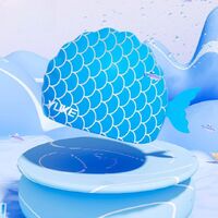 Silicone waterproof swimming cap for kids YM102-YU