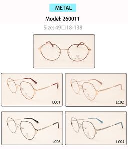 Metal eyeglasses frame for men 260011 (item in stock)