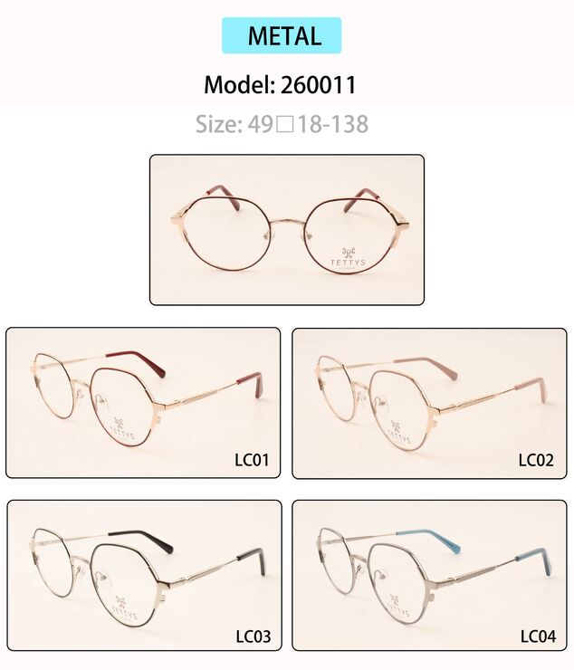 Metal eyeglasses frame for men 260011 (item in stock)