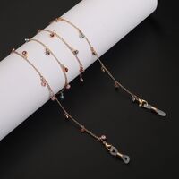 Metal non-slip chain gold, with flower, for glasses and masks GL872