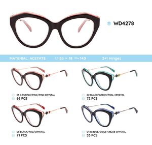 Plastic acetate eyeglasses frame for women WD4278
