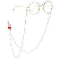 Metal non-slip chain, with Red Pig, for glasses and masks GL257
