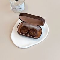 Mini soft contact lens kit ZZ60皮盒木纹套装