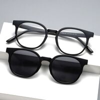 Оправа пластиковая TR90/PC + комплект из 5 поляризационных солнцезащитных насадок (клипон) на магните + кожаная сумка El Dorado EL2386