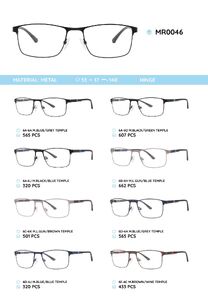 Metal frame with temples made of TR-90 material MR0046