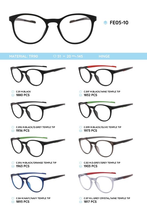 TR-90 plastic frames for glasses FE05-10