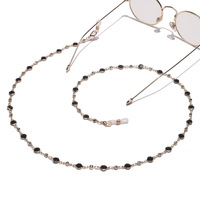 Золотая цепочка для очков с деформированным жемчугом GL1408