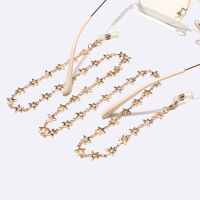 Металлическая нескользящая цепочка золотого цвета, с медной звездой, для очков и масок GL1600