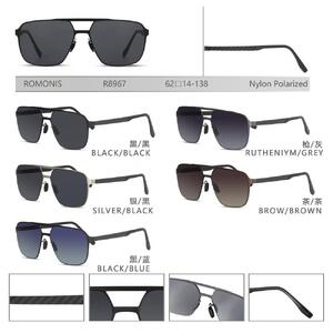 Polarized metal sunglasses with nylon lenses for men Romonis R8967-R