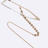 Металлическая нескользящая цепочка золотого цвета, с золотыми сердцами, для очков и масок GL1566