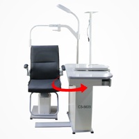 Ophthalmologist workstation, combined table + chair CS-560B, tabletop 980*490 mm