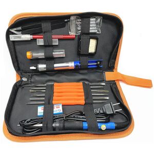 Soldering kit, 25 pieces, with electric soldering iron 60 W