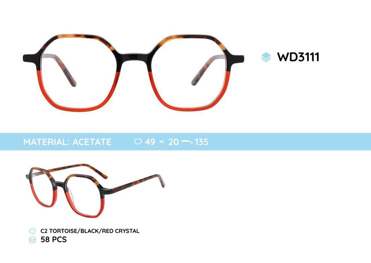 Plastic frames for glasses acetate material WD3111