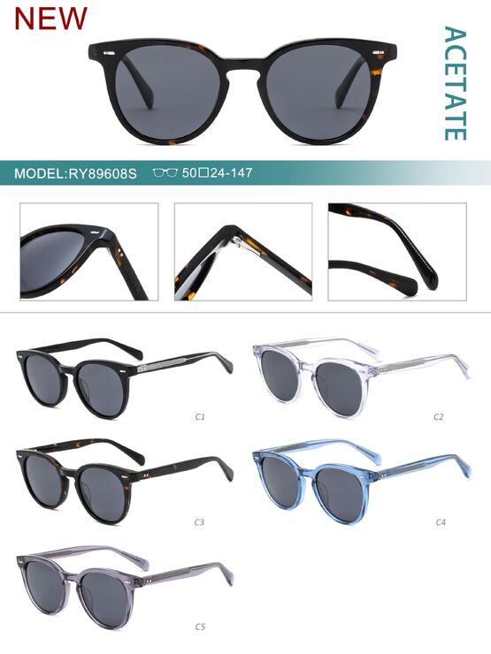 Солнцезащитные поляризационные пластиковые очки из ацетата, с флексом RY89608S