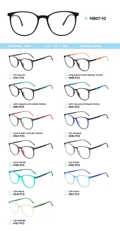 TR-90 plastic frames for glasses MB07-10