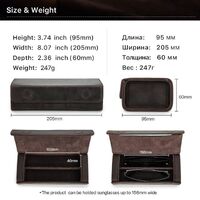 Футляр для очков и солнцезащитных очков из натуральной кожи на 2 отсека CF4006