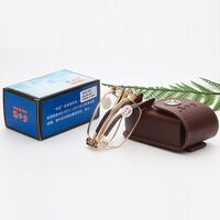 Очки металлические складные для чтения QFA-151 с футляром, диоптрии от +1.00 до +4.00, РМЦ=62-64