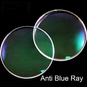 Линзы с покрытием Blue Ray Cut индекс 1,56 защита от синего света, с зелёным бликом (цена за пару!)