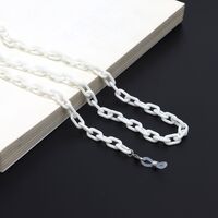 Acrylic non-slip chain, concave shape, for glasses and masks GB034