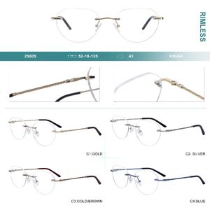 Rimless metal frames for glasses Big City 25606