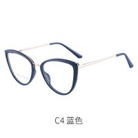 Combined frame (metal + TR90) or glasses with blue light protection, with spring hinges FA87095