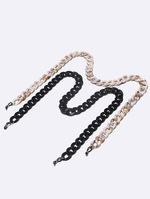 Set of two golden glasses chain with shells and diamonds GM118