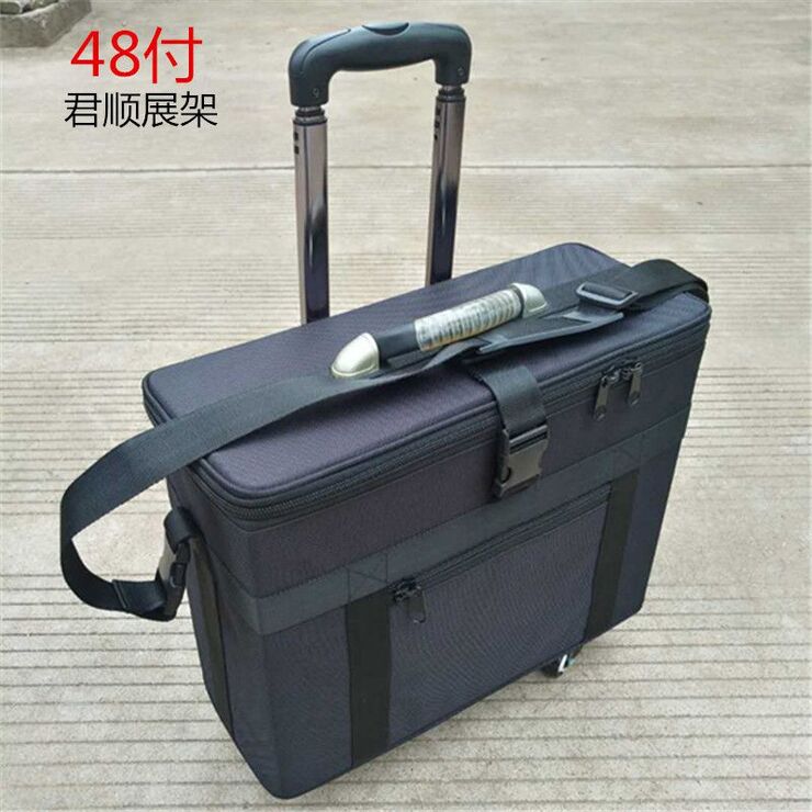 Mobile box (suitcase, trunk, organizer, display case) on wheels for frames and glasses for 48 slots JS-C180825